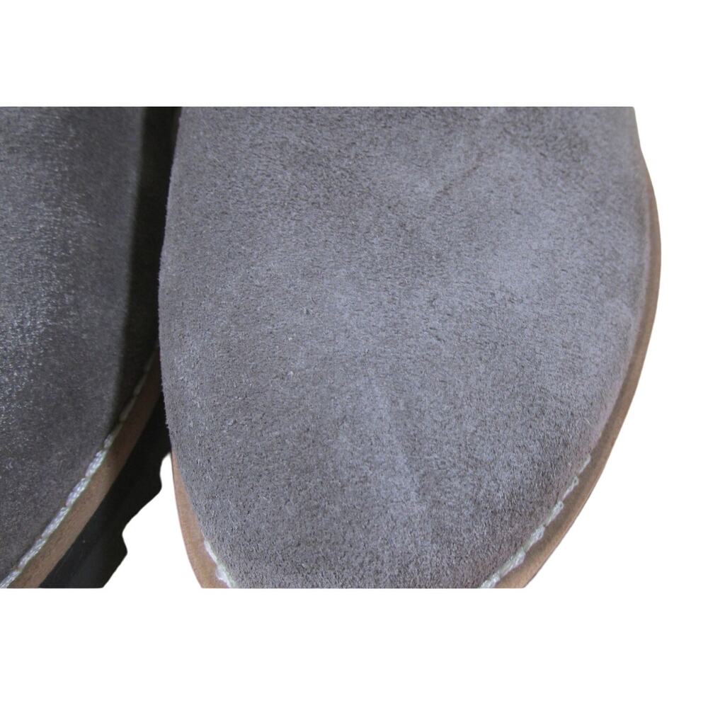 Eileen Fisher Gray Suede Slip On Platform Loafer Size 7 Pull Tab Round Toe NWOB - Picture 4 of 10
